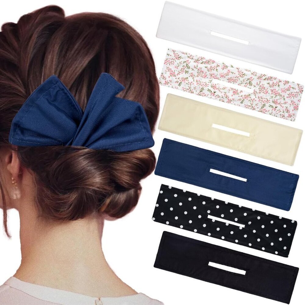 Hair Bun Makers Set 6 Colors Cotton Twist Updo Accessories for Long Hair